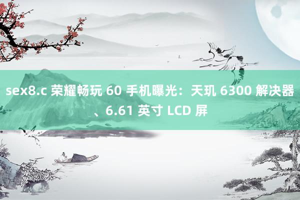 sex8.c 荣耀畅玩 60 手机曝光：天玑 6300 解决器、6.61 英寸 LCD 屏