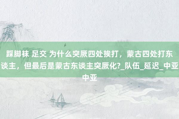 踩脚袜 足交 为什么突厥四处挨打，蒙古四处打东谈主，但最后是蒙古东谈主突厥化?_队伍_延迟_中亚