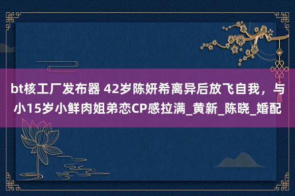 bt核工厂发布器 42岁陈妍希离异后放飞自我，与小15岁小鲜肉姐弟恋CP感拉满_黄新_陈晓_婚配